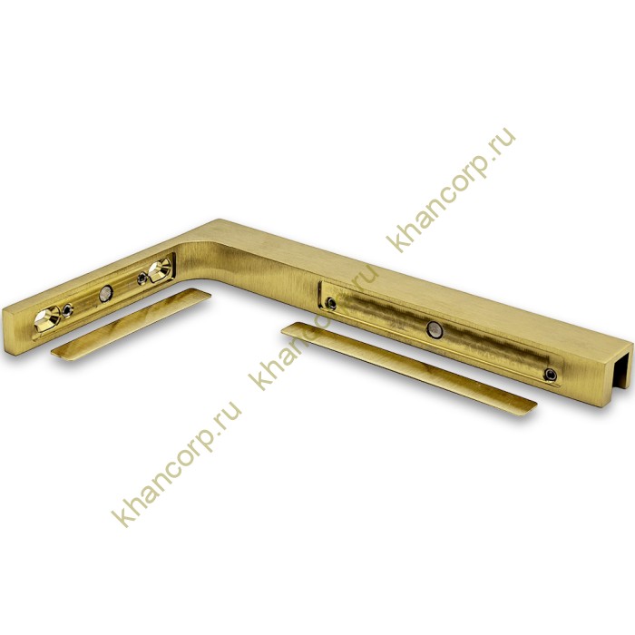 Угловой стабилизатор Диор FDK-5R стена-стекло 90˚ правый, нержавейка/брашированное золото