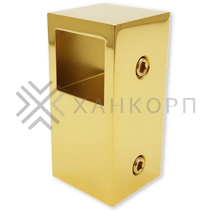 Соединитель FDC-56 трубы 15х15 сквозной Т-образный, нержавейка/золото