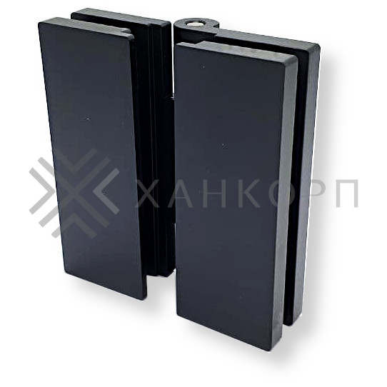 Петля Гера FDP-121 стекло-стекло 180˚, цинк/черный