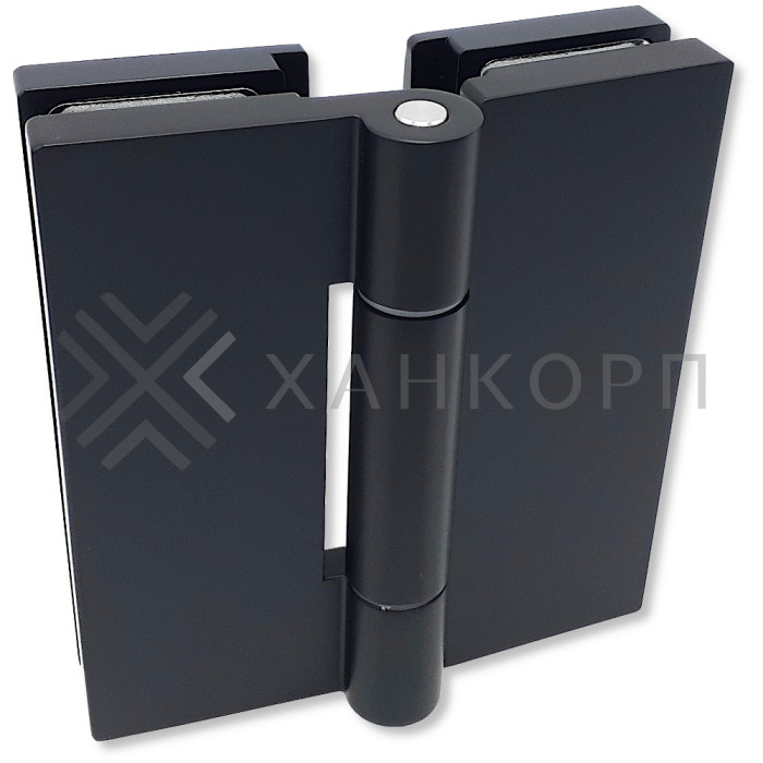 Петля Гера FDP-121 стекло-стекло 180˚, цинк/черный