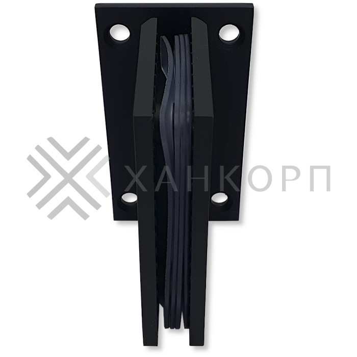 Петля Альфа FDP-11 стена-стекло центральное крепление, цинк/черный