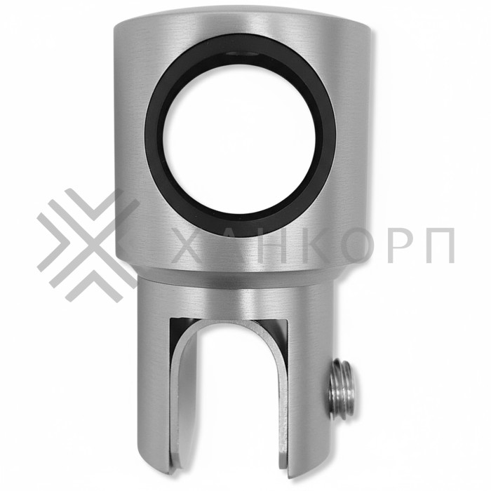 Держатель стекла FDC-11 трубы 19 сквозной 0°-360°, нержавейка/матовый