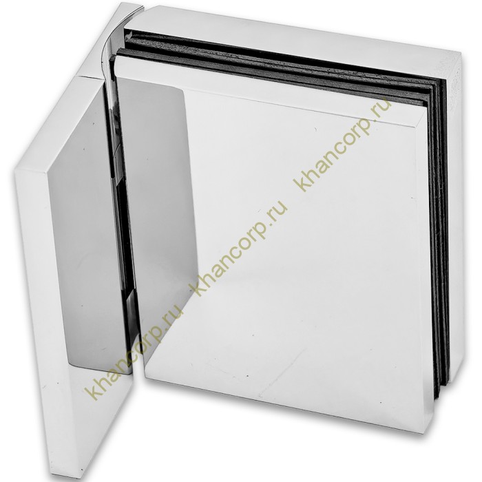 Петля Фурия FDP-240R стена-стекло 90° правая, с подъемным механизмом, латунь/хром