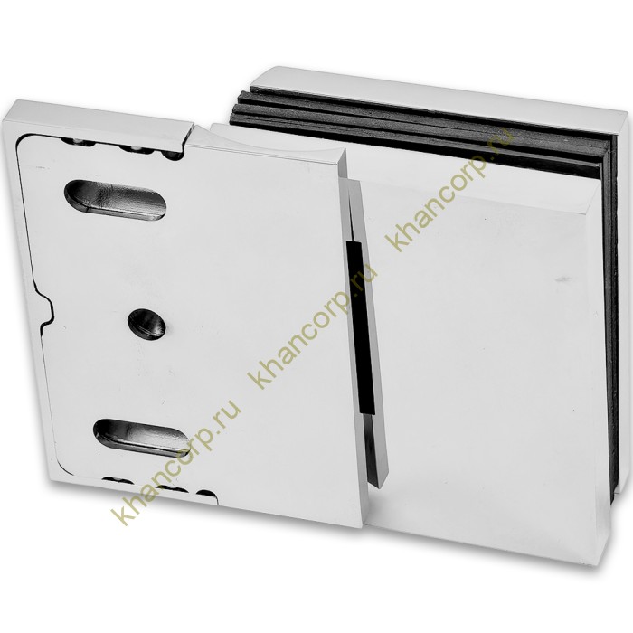 Петля Фурия FDP-240R стена-стекло 90° правая, с подъемным механизмом, латунь/хром