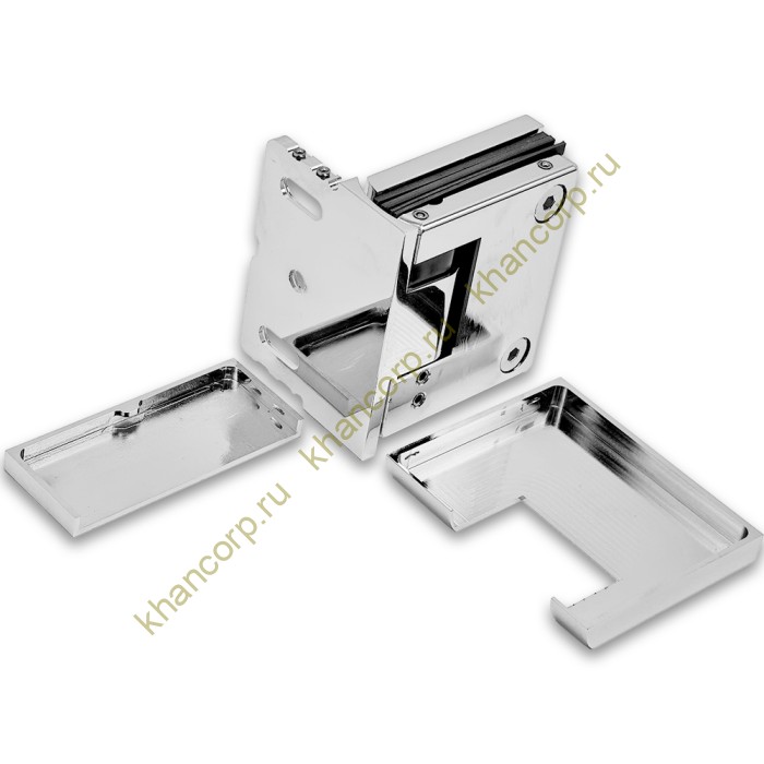 Петля Фурия FDP-240R стена-стекло 90° правая, с подъемным механизмом, латунь/хром