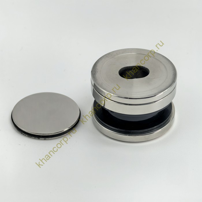 Точечное крепление FKK-30 с крышкой 8-12мм без зенков O35 мм регулировка для стекла 10-12мм, нержавейка/полированный