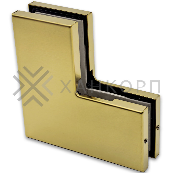 Фитинг угловой FKF-23, нержавейка/брашированное золото