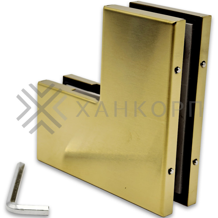 Фитинг угловой FKF-23, нержавейка/брашированное золото