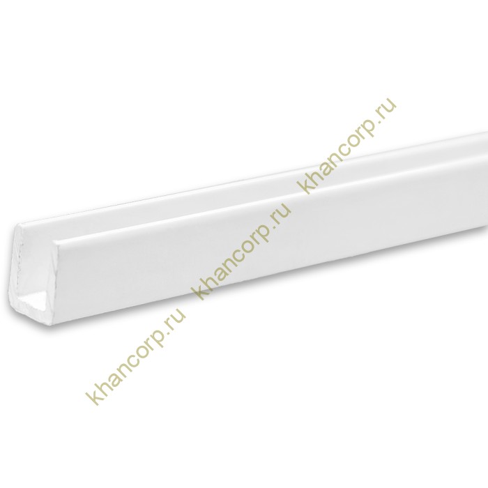 Профиль для стекла и зеркал FSZP-10.3 толщиной 4 мм, длина 3 метра, алюминий/белый