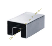 Труба FOP-40p с пазом 24*24мм, профильная, 40*40*1.5*5800 мм, GRIT 320, нержавейка/матовый