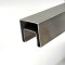 Труба FOP-40p с пазом 24*24мм, профильная, 40*40*1.5*5800 мм, GRIT 320, нержавейка/матовый