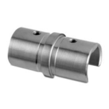 Соединительная муфта FOP-48p.06 для поручня Ø48.3 мм с пазом, GRIT 600, нержавейка/полированный