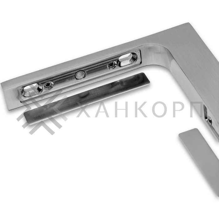 Угловой стабилизатор Диор FDK-5R стена-стекло 90˚ правый, нержавейка/матовый