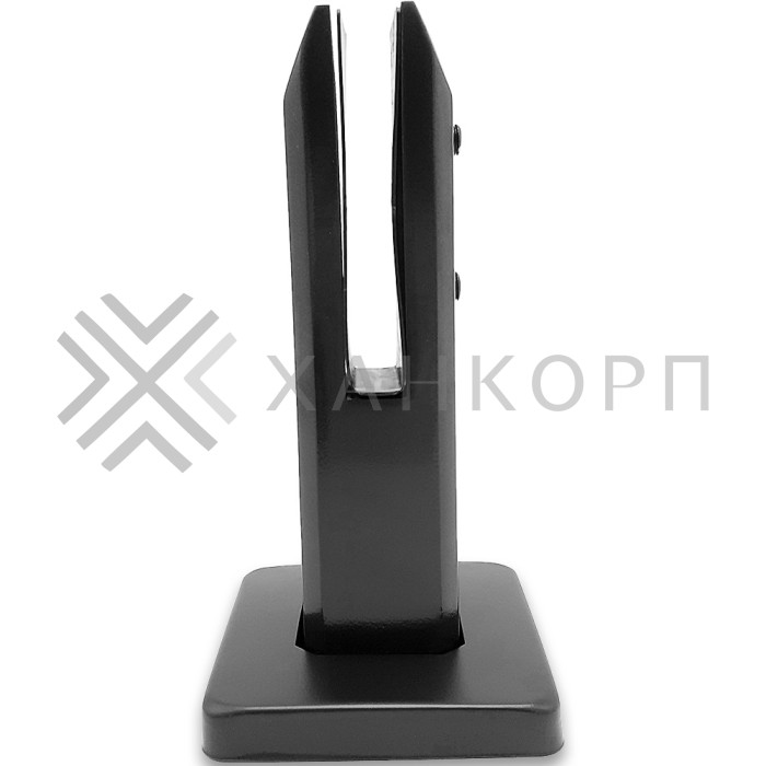 Стойка FOS-03 для стекла напольная 95х200 мм без сверления, нержавейка/черный