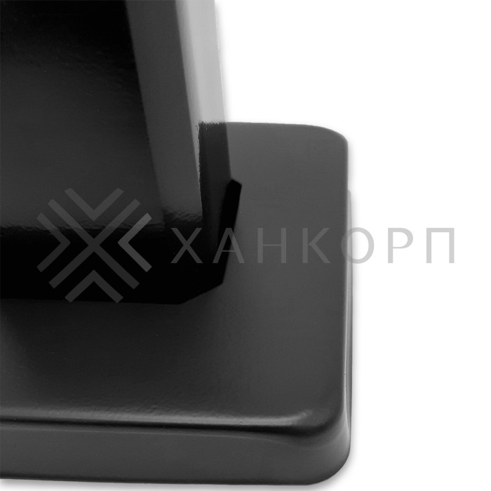 Стойка FOS-03 для стекла напольная 95х200 мм без сверления, нержавейка/черный