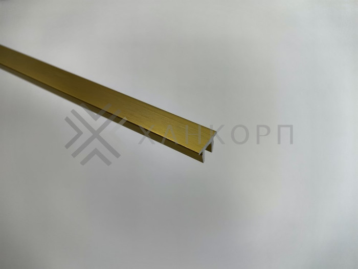Верхняя заглушка FDPA-500.1 для п-образного профиля 19х13х2 мм, 1 м, алюминий/брашированное золото