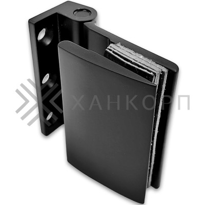 Петля Европа FDP-116  с обратной осью стена-стекло 90° без крышек, нержавейка/черный