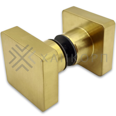 Ручка кноб FDR-30 квадратная, нержавейка/брашированное золото