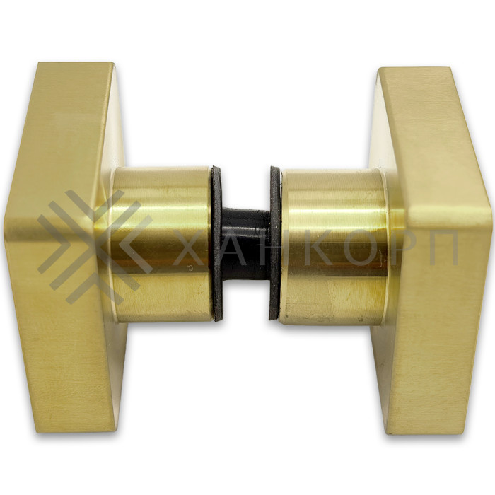 Ручка кноб FDR-30 квадратная, нержавейка/брашированное золото