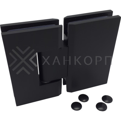 Петля Альфа FDP-12 стекло-стекло 180˚, цинк/черный