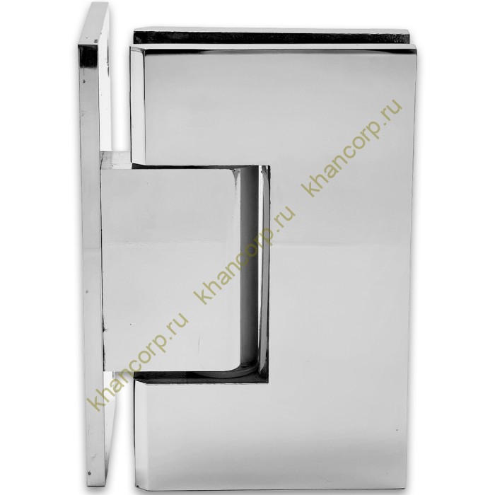 Петля Альфа α FDP-10 стена-стекло с боковым креплением, нержавейка/полированный