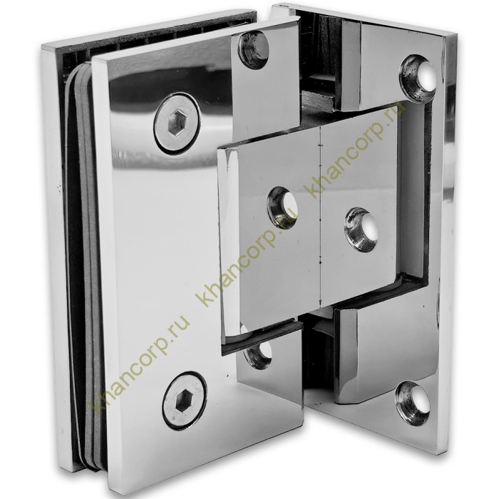 Петля Альфа α FDP-10 стена-стекло с боковым креплением, нержавейка/полированный