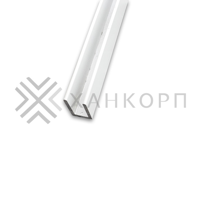 Профиль FDPA-51.3 п-образный 19х12х1,75 мм под стекло 8 мм, 3 м, алюминий/белый