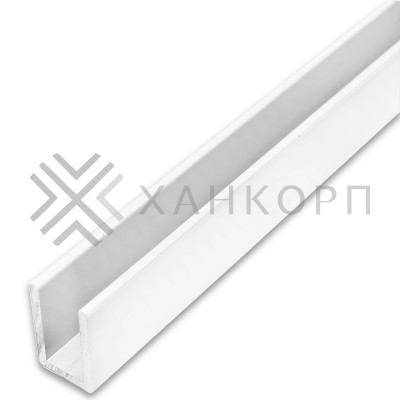 Профиль FDPA-51.3 п-образный 19х12х1,75 мм под стекло 8 мм, 3 м, алюминий/белый