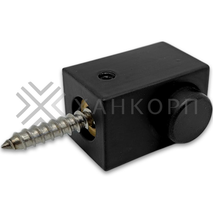 Дверной стопор FDA-08L левый к стене/полу, нержавейка/черный