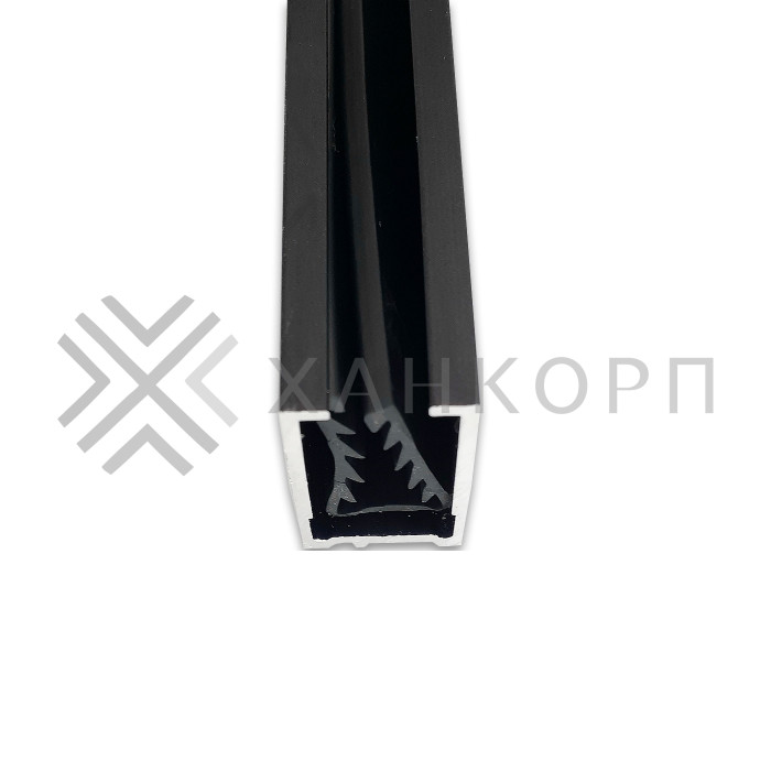 Уплотнитель черный FDPA-541 для опорного профиля (FDPA-54.1) 30х17х2 под стекло 8 мм, черный