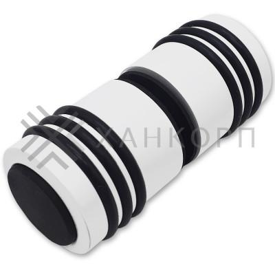 Ручка кноб Йота FDR-141 с одним резиновым торцом, латунь/белый