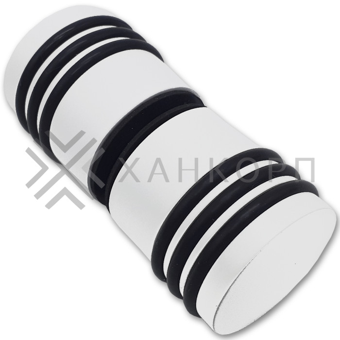 Ручка кноб Йота FDR-141 с одним резиновым торцом, латунь/белый