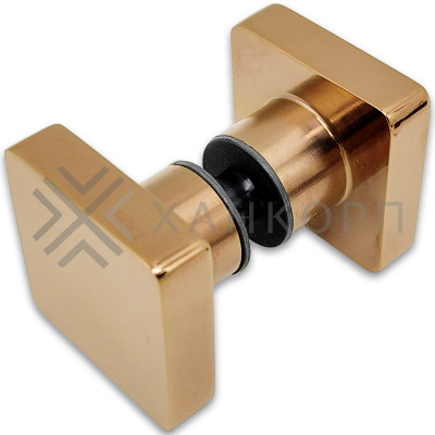 Ручка кноб FDR-30 квадратная, нержавейка/розовое золото