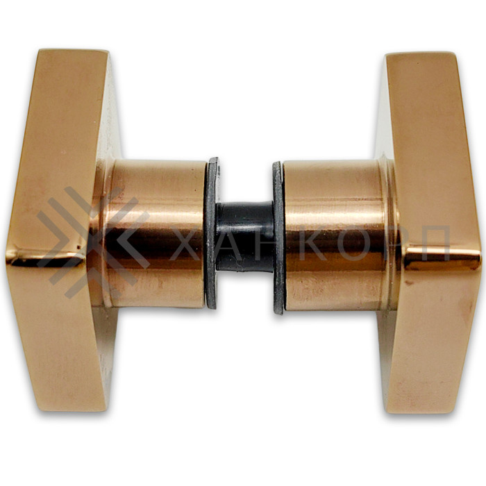 Ручка кноб FDR-30 квадратная, нержавейка/розовое золото