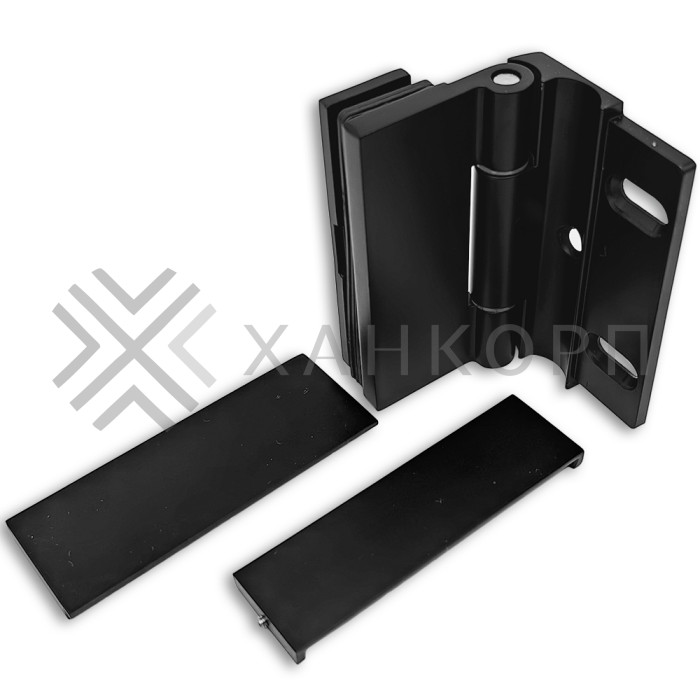 Петля Гера FDP-122 стена-стекло 90˚ открывание внутрь, цинк/черный