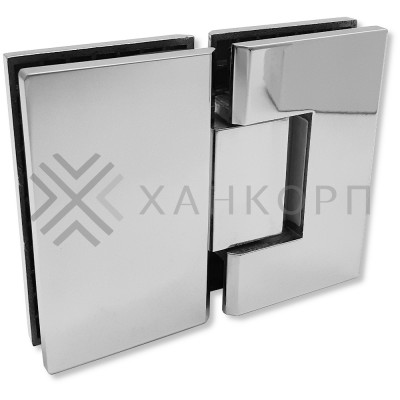 Петля Альфа α FDP-12 стекло-стекло 180˚, нержавейка/полированный