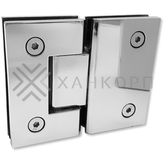 Петля Альфа α FDP-12 стекло-стекло 180˚, нержавейка/полированный