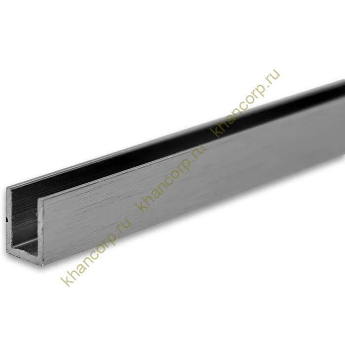 Профиль для стекла и зеркал FSZP-10.3 толщиной 4 мм, длина 3 метра, алюминий/матовый