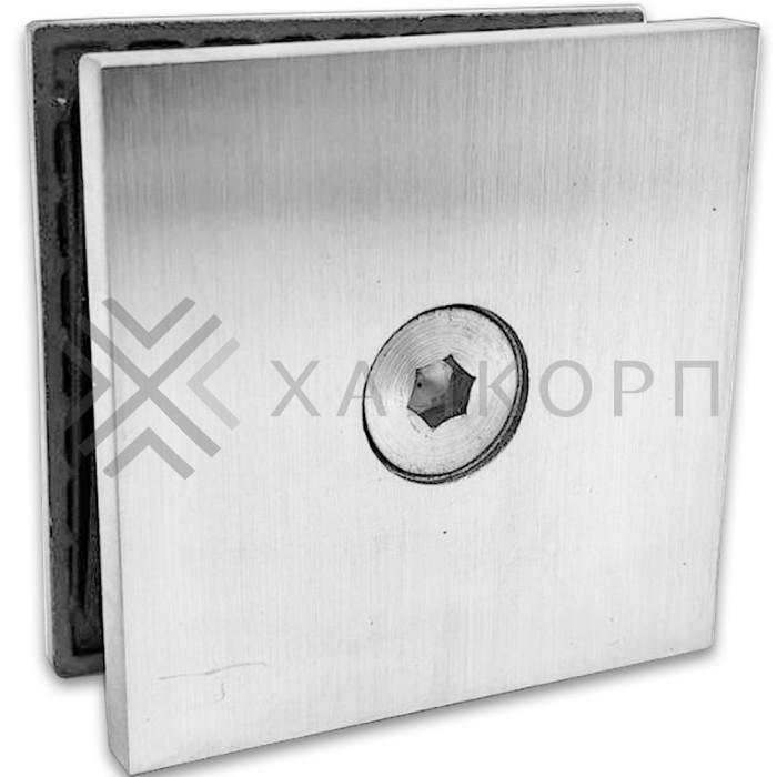 Коннектор Бета β FDK-22 стена-стекло 90˚, нержавейка/матовый