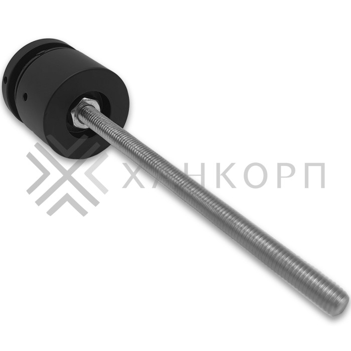 Стеклодержатель FKK-40, 10х30 мм Ø50 мм М10x1.5 для стекла, нержавейка/черный