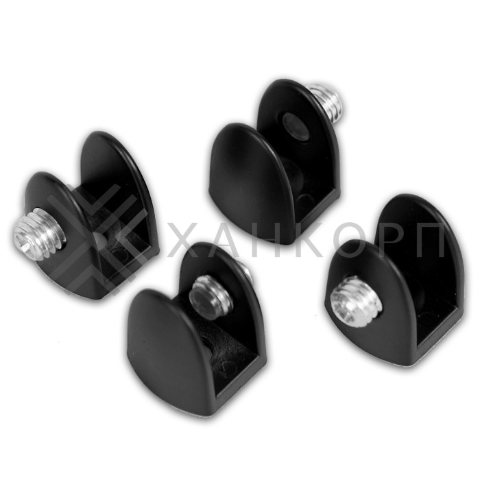 Полкодержатель FDA-30 для стекла и зеркал 8-10 мм, цинк/черный