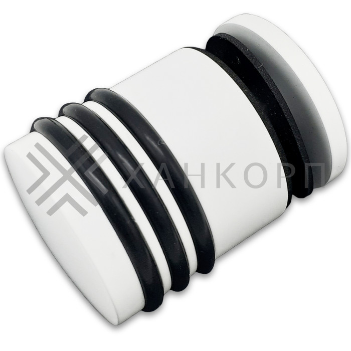 Ручка кноб Йота FDR-144 без резиновых торцов (односторонняя), латунь/белый