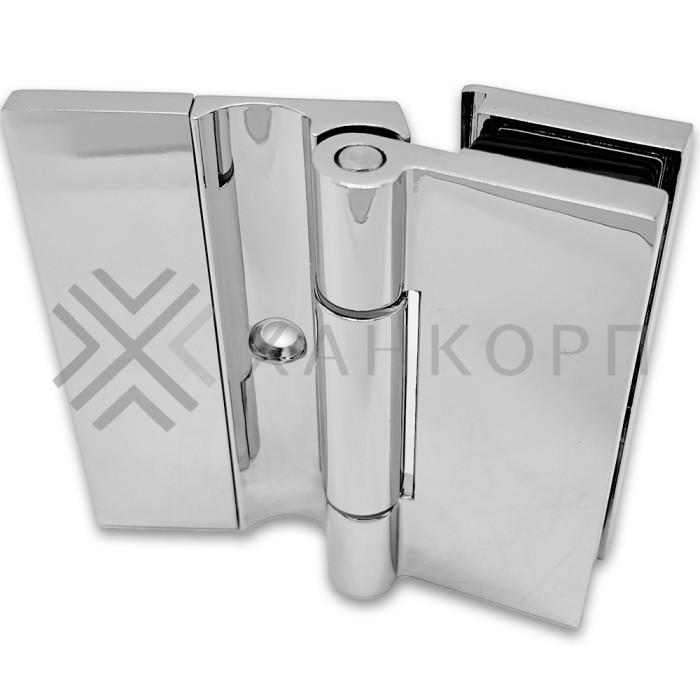 Петля Гера FDP-122 стена-стекло 90˚ открывание внутрь, цинк/хром