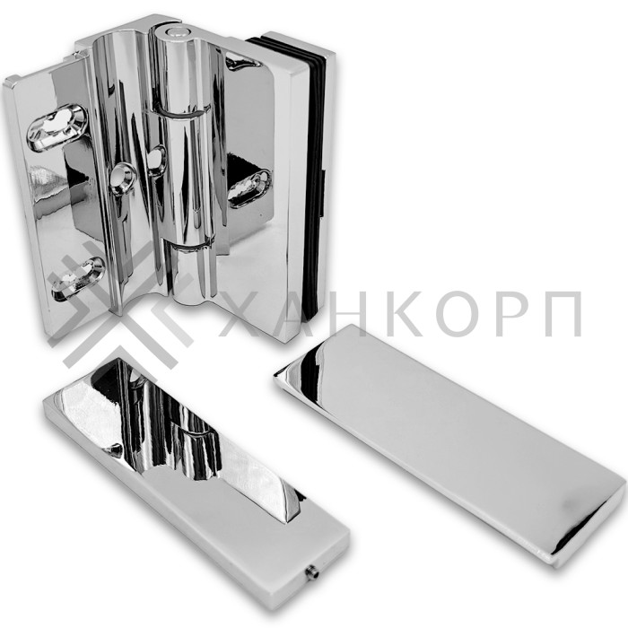 Петля Гера FDP-122 стена-стекло 90˚ открывание внутрь, цинк/хром