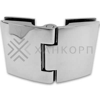 Петля Европа FDP-115 стекло-стекло 180˚ без крышек, нержавейка/полированный