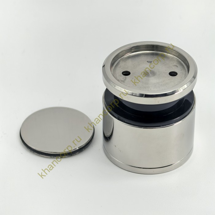 Точечное крепление FKK-33 с крышкой 22-27 мм без зенковки O35 мм регулировка для стекла 10-12 мм, нержавейка/полированный