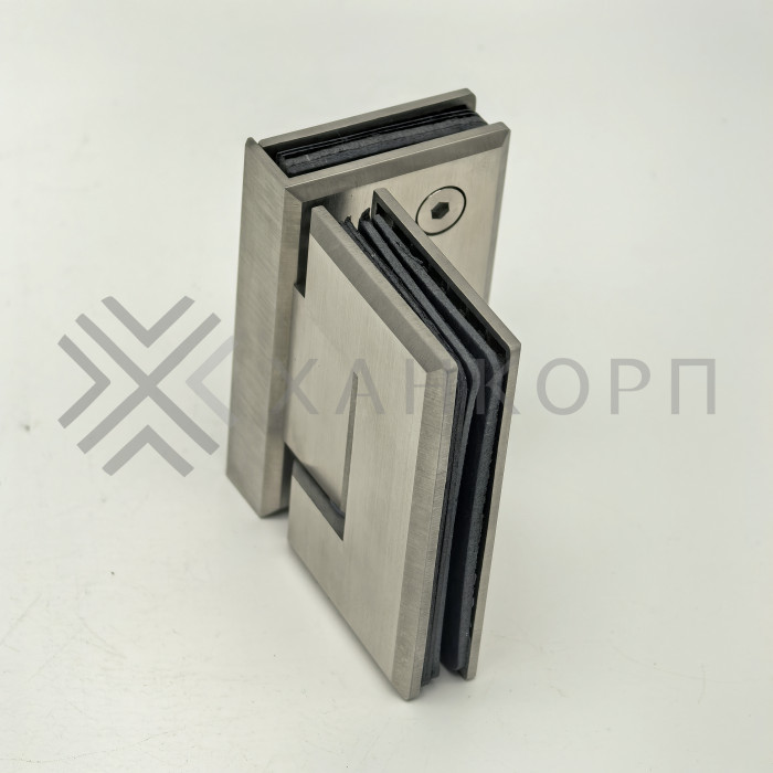 Петля Бета β FDP-23 стекло-стекло 90˚, нержавейка/матовый