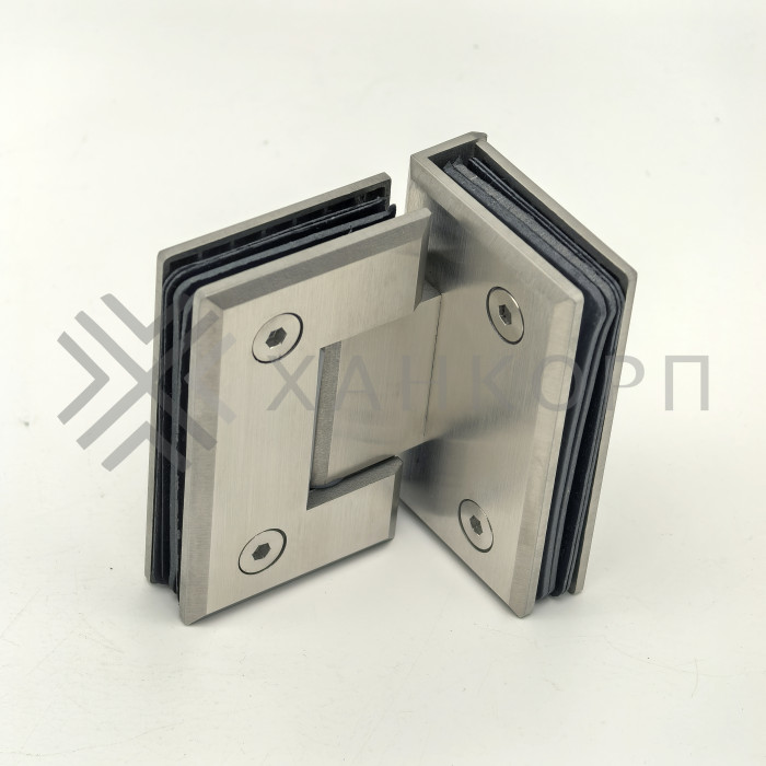 Петля Бета β FDP-23 стекло-стекло 90˚, нержавейка/матовый