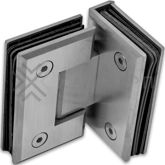 Петля Бета β FDP-23 стекло-стекло 90˚, нержавейка/матовый