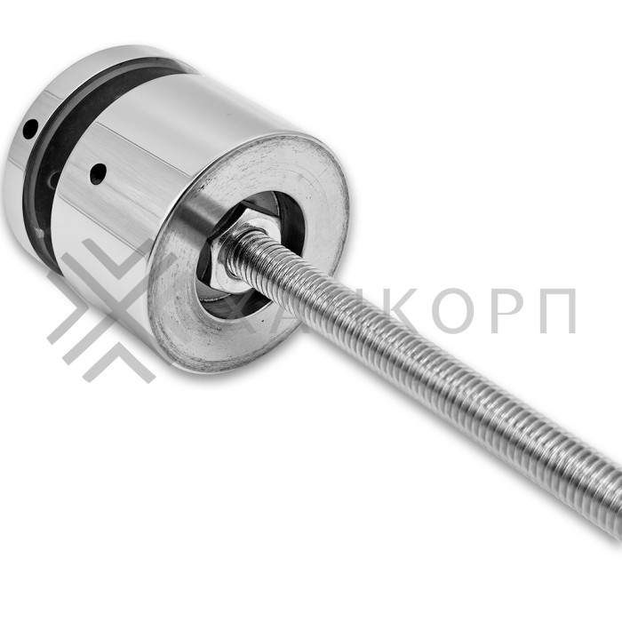 Стеклодержатель FKK-40, 10х30 мм Ø50 мм М10x1.5 для стекла, нержавейка/полированный